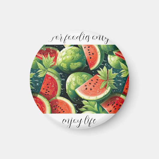 水滴の生スイカ マグネット (正面)