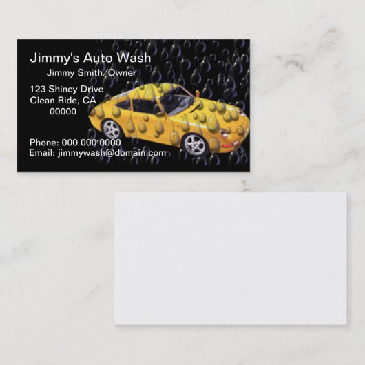 水滴の自動洗浄名刺 名刺 (正面/裏面)