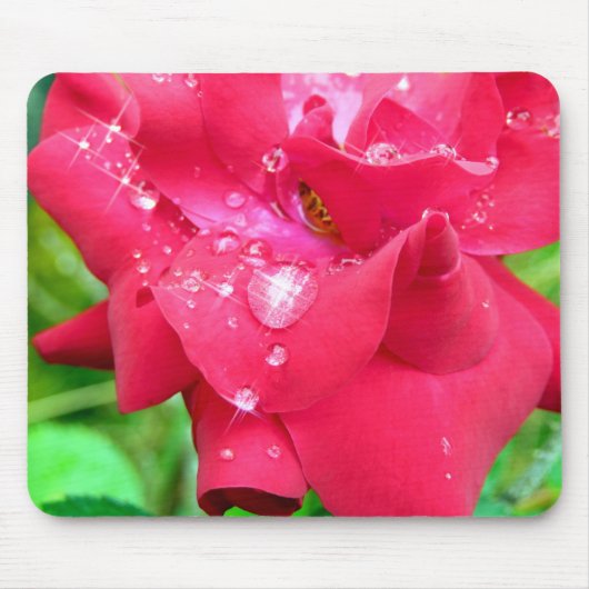 水滴の花びらマウスマット マウスパッド (正面)