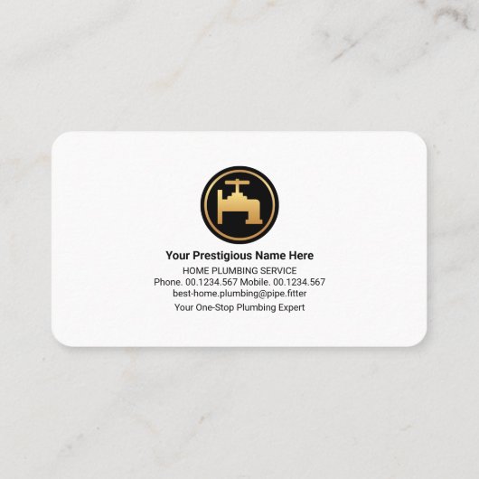 水滴の配管反射 名刺 (裏面)