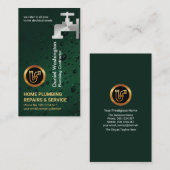 水滴の銀栓が水漏れする配管  名刺 (正面/裏面)