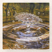 水滴の飛散 ガラスコースター (正面)