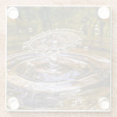 水滴の飛散 ガラスコースター (裏面)