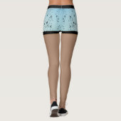 水滴は青いビーディングのウェットレギンスを短くする レギンス (裏面)