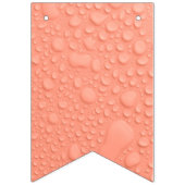 水滴を付けた桃色の背景 バンティングフラッグ (第3の旗)