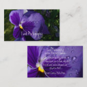 水滴を持つパンジー 名刺 (正面/裏面)