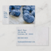 水滴を持つブルーベリーマクロ 名刺 (正面/裏面)