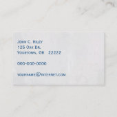 水滴を持つブルーベリーマクロ 名刺 (裏面)