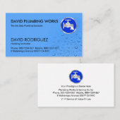 水滴を滴らせる水滴の配管 名刺 (正面/裏面)