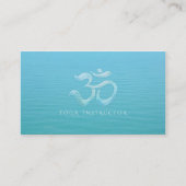 水滴エレガントフォントOMシンボルYOGAインストラクター 名刺 (正面)