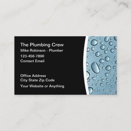 水滴クール配管設備 名刺 (正面)