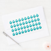 水滴ジャーナル貼り紙 長方形シール (封筒)