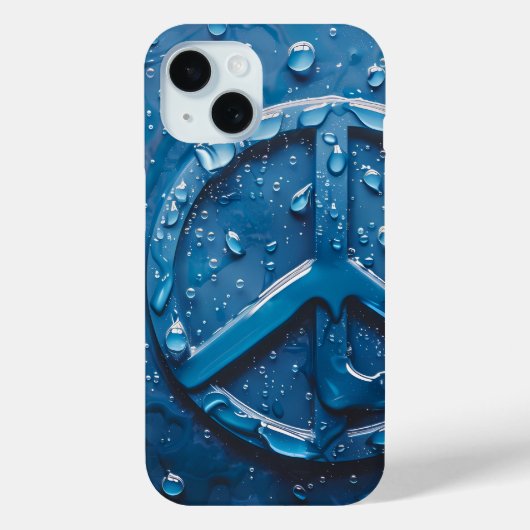 水滴ピースシンボル電話ケース Case-Mate iPhoneケース (裏面)