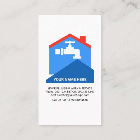 水滴ブルーウェーブ配管 名刺 (裏面)