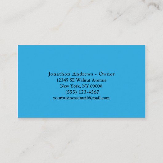 水滴プロフェッショナル配管配管配管工サービス 名刺 (裏面)