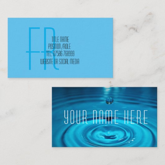 水滴ミニマルスプラッシュビジネスカーモダンド – , 名刺 (正面/裏面)