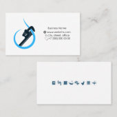 水滴及び水鍵、給排水設備 名刺 (正面/裏面)