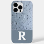 水滴抽象芸術モノグラムイニシャルグレイカスタム Case-Mate iPhoneケース (裏面)