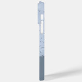 水滴抽象芸術モノグラムイニシャルグレイカスタム Case-Mate iPhoneケース (裏面 / 左)