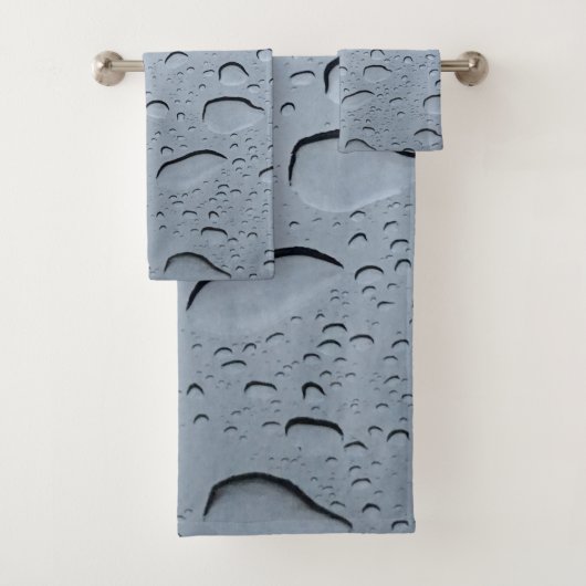 水滴抽象芸術結晶パタ澄んーン バスタオルセット (インサイチュ)