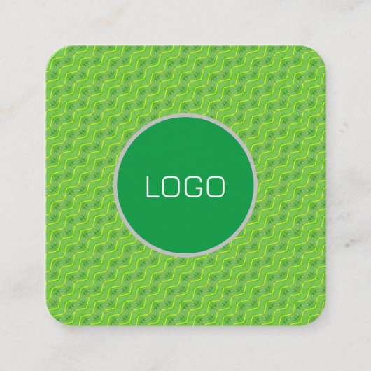 水滴模様の葉 スクエア名刺 (正面)