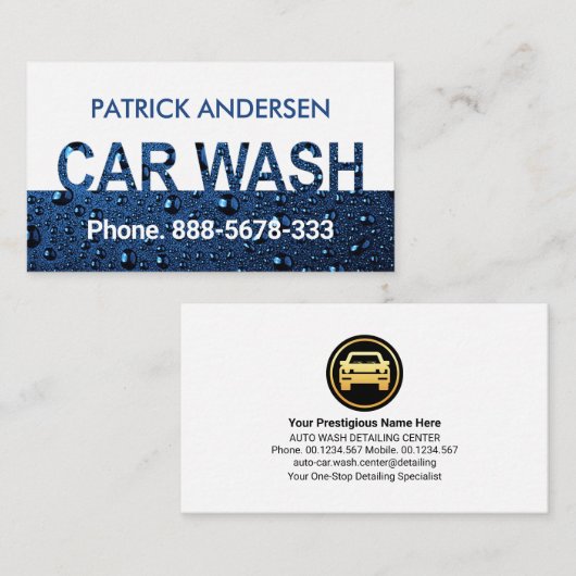 水滴洗車看板 名刺 (正面/裏面)