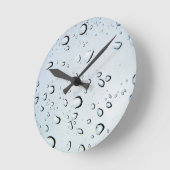 水滴結晶ガラス澄ん素晴らしタイルBeauttif ラウンド壁時計 (傾斜)