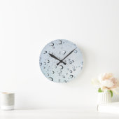 水滴結晶ガラス澄ん素晴らしタイルBeauttif ラウンド壁時計 (ホーム)