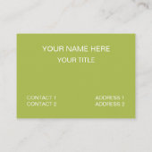 水滴緑葉自然模様 名刺 (裏面)