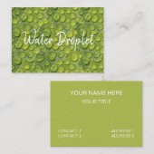 水滴緑葉自然模様 名刺 (正面/裏面)