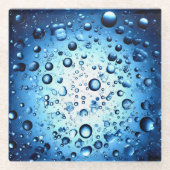 水滴 ガラスコースター (正面)