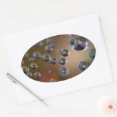 水滴 – 作動中の水 楕円形シール (封筒)