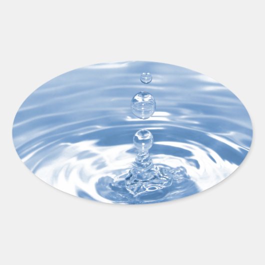 水滴 楕円形シール (正面)