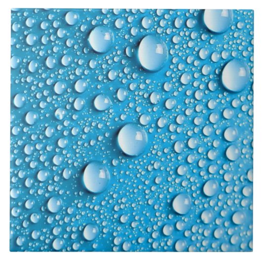 水滴(青) |セラカスタムミックタイル タイル (正面)
