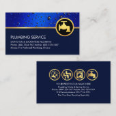 水滴(青) 名刺 (正面/裏面)