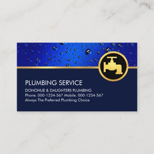 水滴(青) 名刺 (正面)