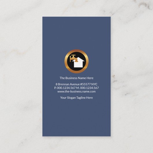 水漏れスタイリッシュする水栓配管工 名刺 (裏面)