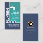 水漏れスタイリッシュする水栓配管工 名刺 (正面/裏面)