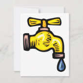 水漏れ蛇口の招待状 招待状 (正面)