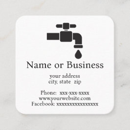 水漏れ蛇口 スクエア名刺