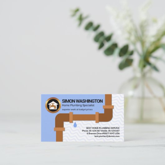 水漏れ配管パイプ青波状配管フィッター 名刺