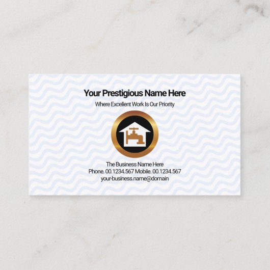 水漏れ配管パイプ青波状配管フィッター 名刺 (裏面)