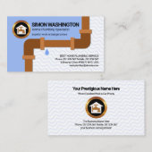 水漏れ配管パイプ青波状配管フィッター 名刺 (正面/裏面)