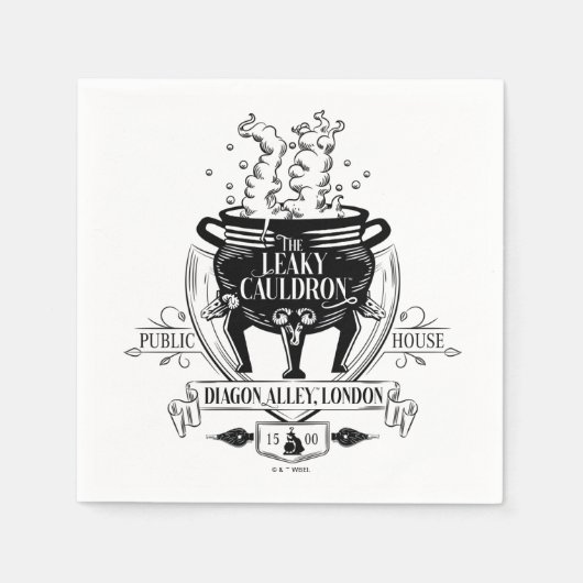 水漏れ釜™ショップグラフィック スタンダードカクテルナプキン (正面)