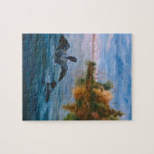 水潜り鳥のダンスのパズル ジグソーパズル (横)