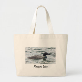 水潜り鳥の特大トートバック ラージトートバッグ