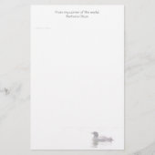 水潜り鳥の紙: 便箋 (正面)