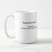 水潜り鳥のLinocutの共通のマグ コーヒーマグカップ (左)