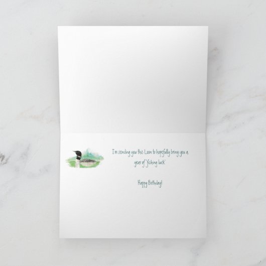 、水潜り鳥を採取するあなたの誕生日を記念しておもしろい カード (内部)