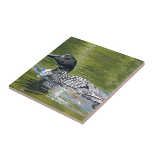 水潜り鳥 タイル (側面)